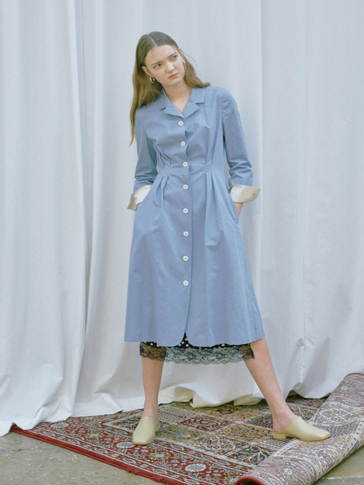 princess polly baby blue dress The CASTELLO DRESS (Corn flower blue, floor length) – Colette Cosentino  Atelier + Gallery main image 0