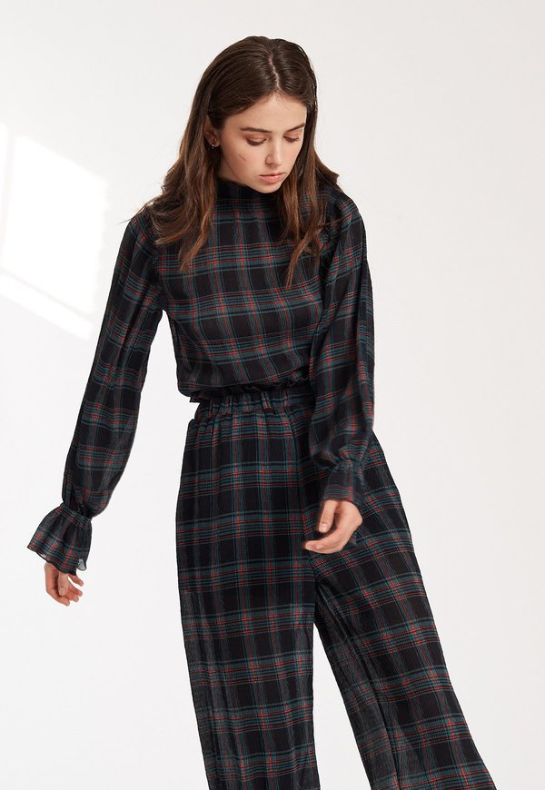 The Fifth Label Zone Tartan Top - Navy