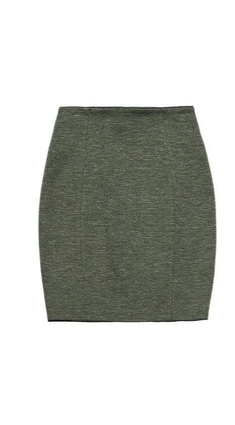 Obakki High Waisted Mini Skirt with Piping Obakki High Waisted Mini Skirt with Piping