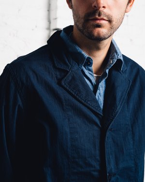 Kapital Ripstop Hospital Jacket - Navy Kapital Ripstop Hospital Jacket - Navy