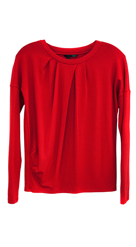 Obakki Pleated Neckline Pullover Obakki Pleated Neckline Pullover