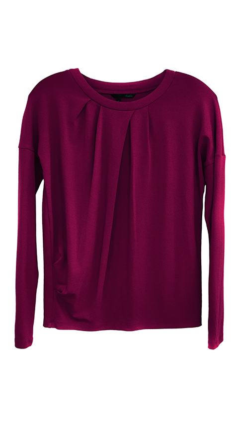 Obakki Pleated Neckline Pullover Obakki Pleated Neckline Pullover