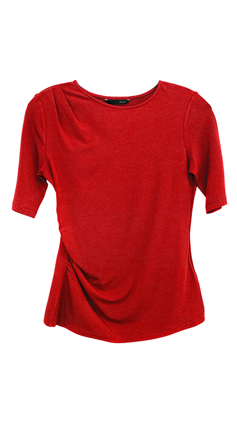 Obakki Knit Pullover with Side Gathers Obakki Knit Pullover with Side Gathers