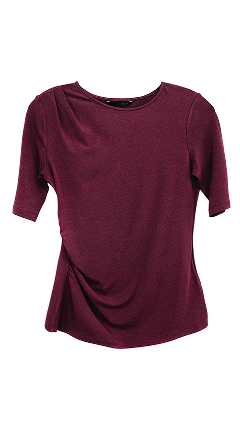 Obakki Knit Pullover with Side Gathers Obakki Knit Pullover with Side Gathers