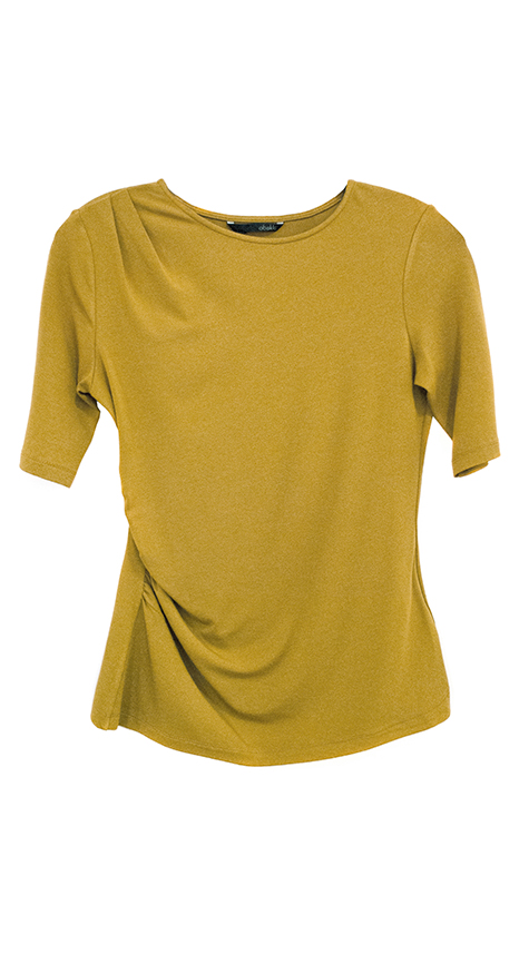 Obakki Knit Pullover with Side Gathers Obakki Knit Pullover with Side Gathers