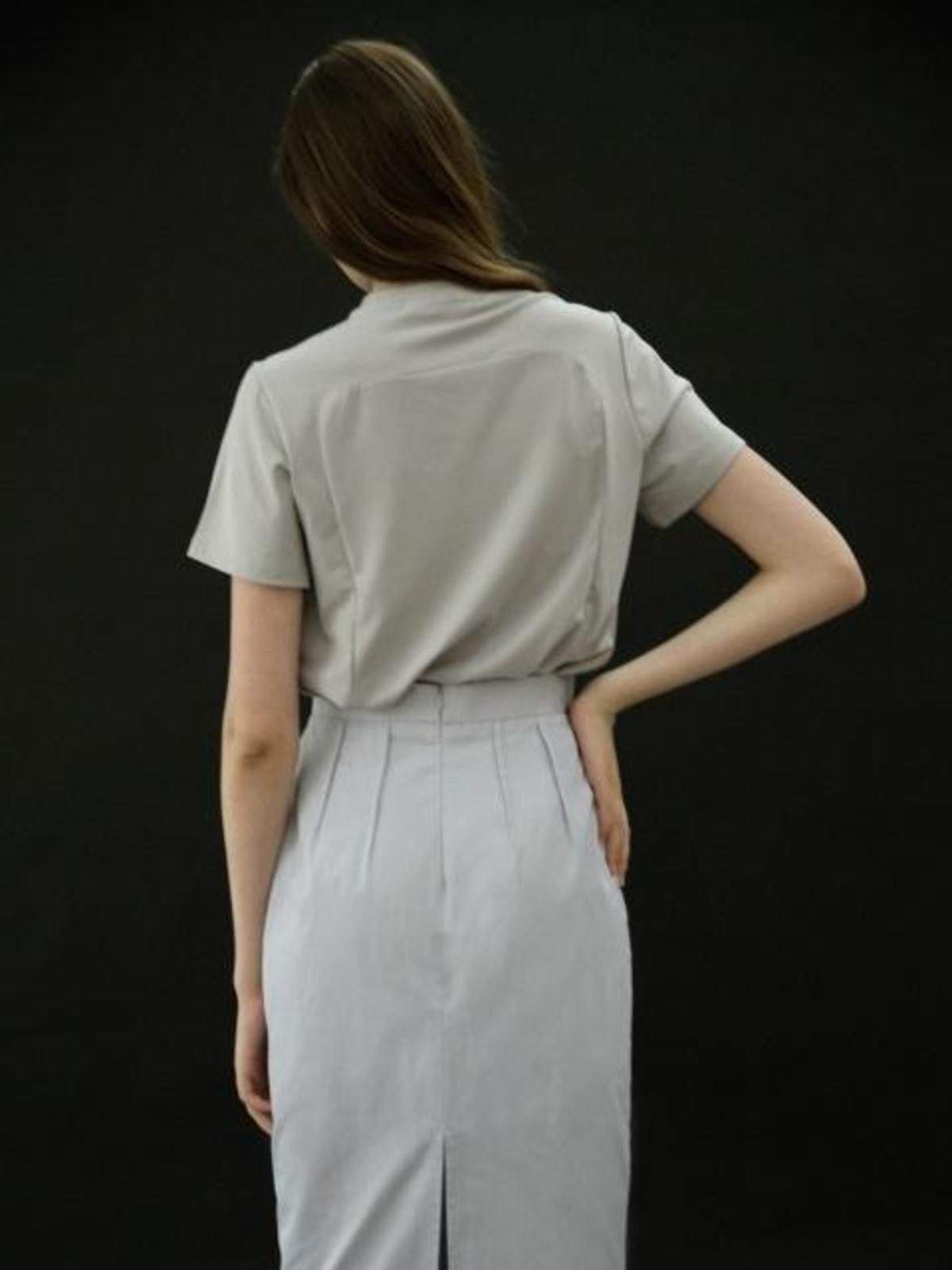 B SLASH B Darts Skirt Gray Garmentory