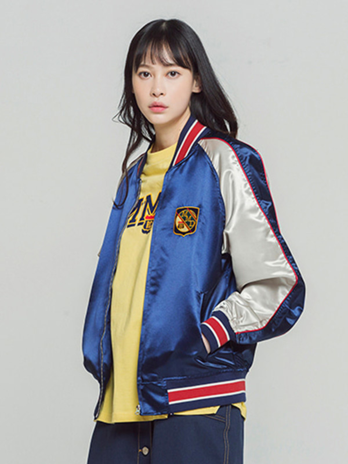ROMANTIC CROWN MMD Souvenir Jacket - Navy | Garmentory
