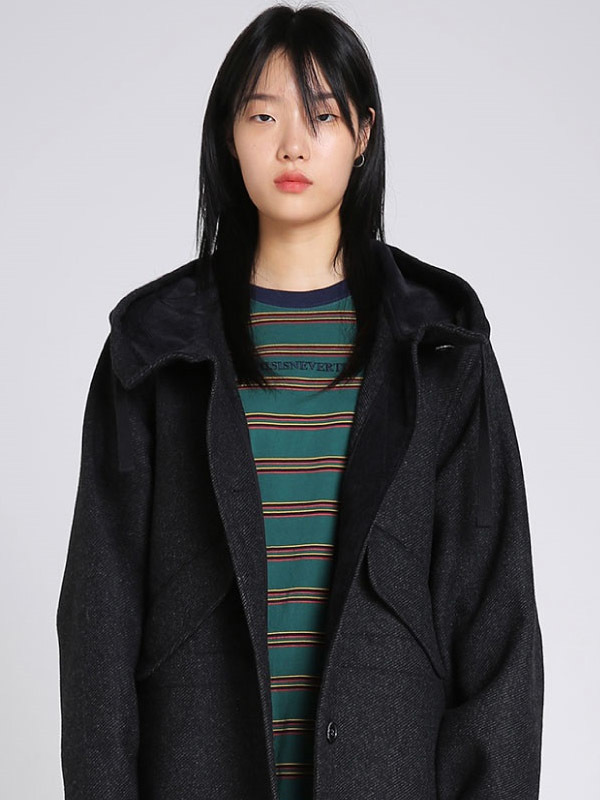 ThisIsNeverThat M51 Wool Coat - Charcoal | Garmentory
