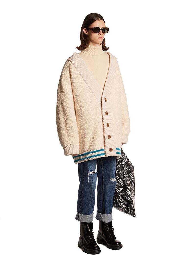 TRUNK PROJECT Alpaca Blend Shearing Cardigan - Ivory | Garmentory