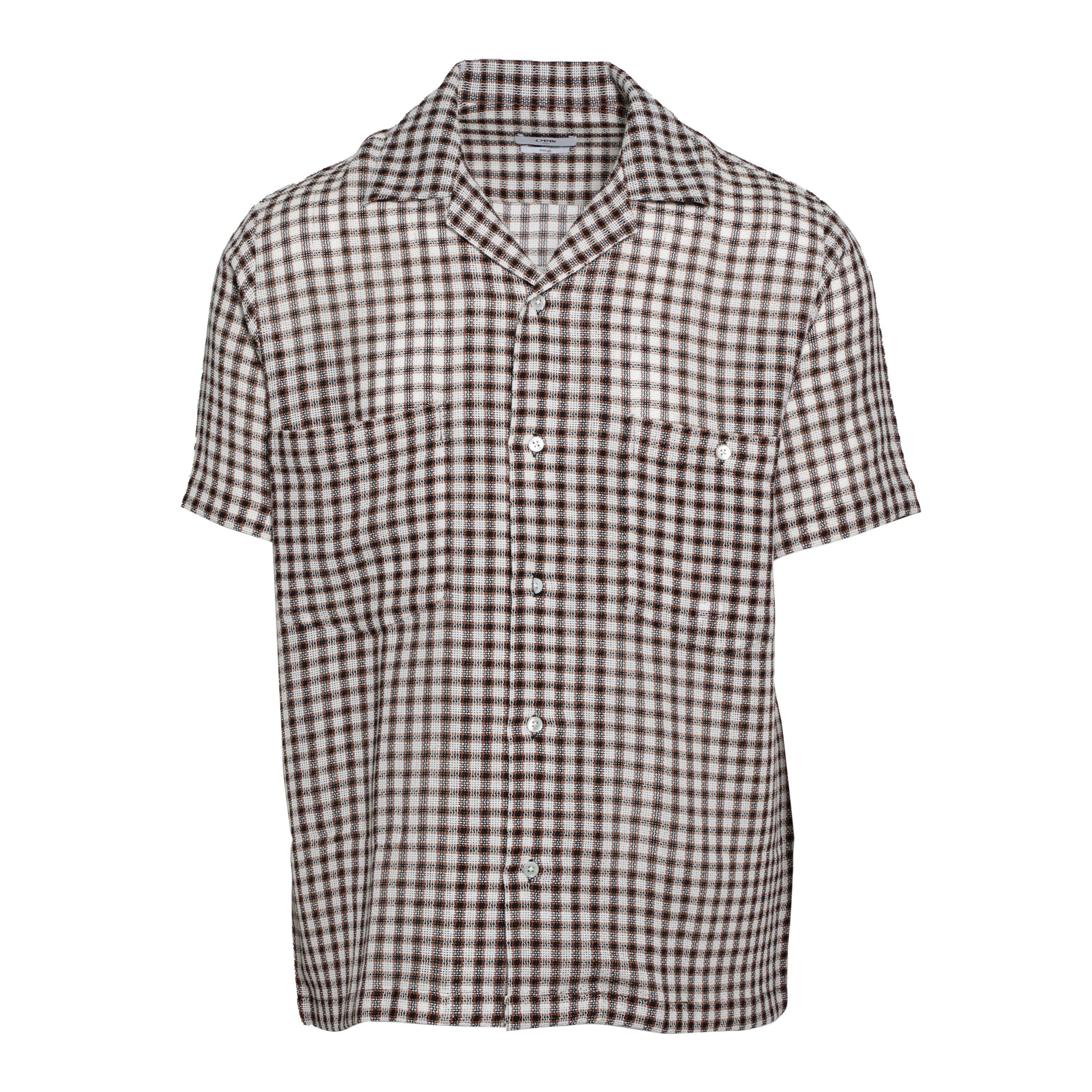 CMMN SWDN Dexter Two Pocket Collar Short Sleeve Shirt - White