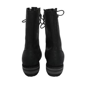 The Viridi-Anne Dual Zip Leather Boots - BLACK | Garmentory