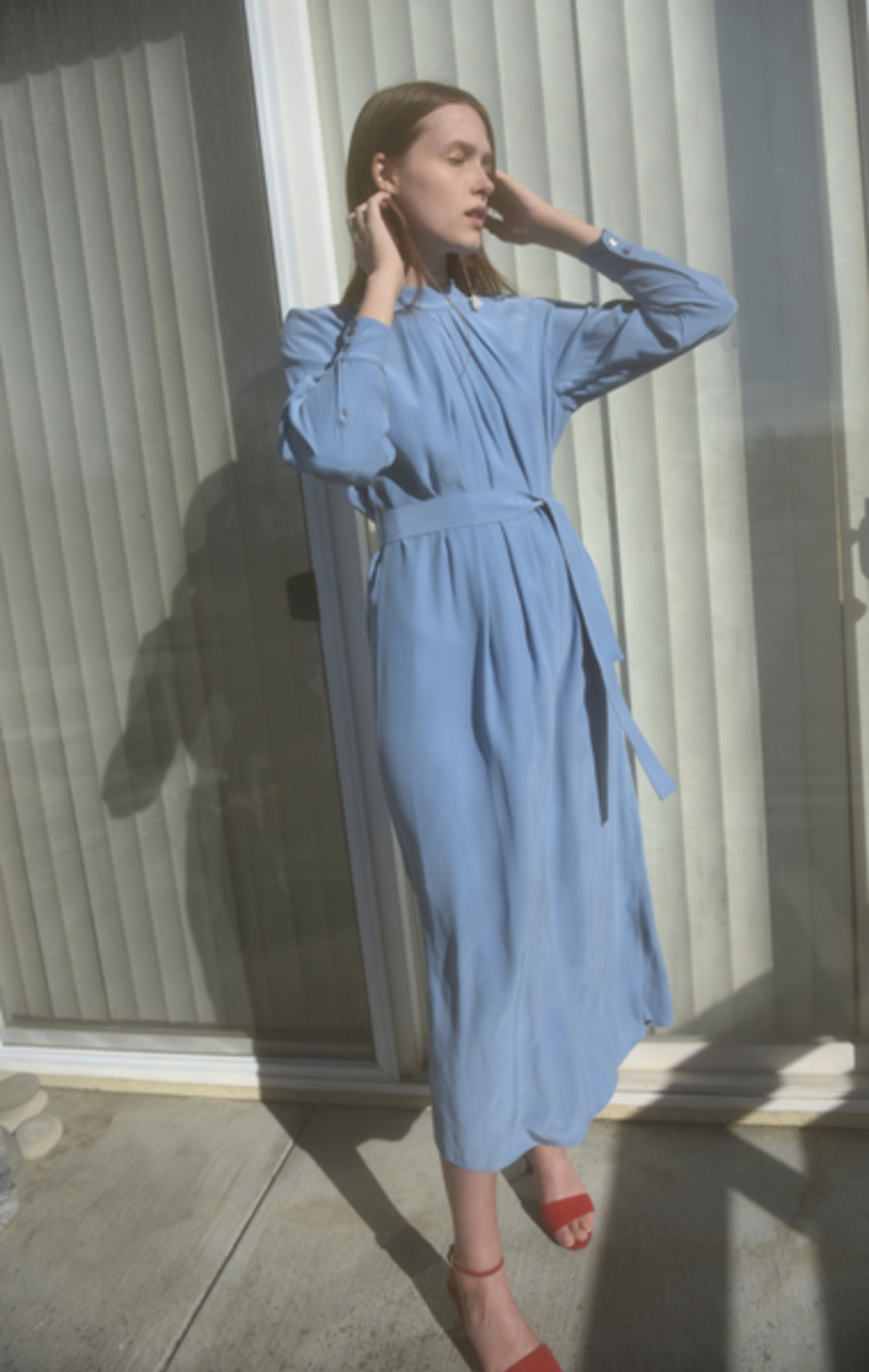 Waltz Silk Dress - Dusk Blue | Garmentory