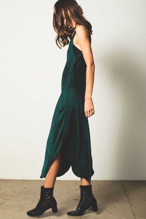 Emerald Silk Slip Dress | Garmentory