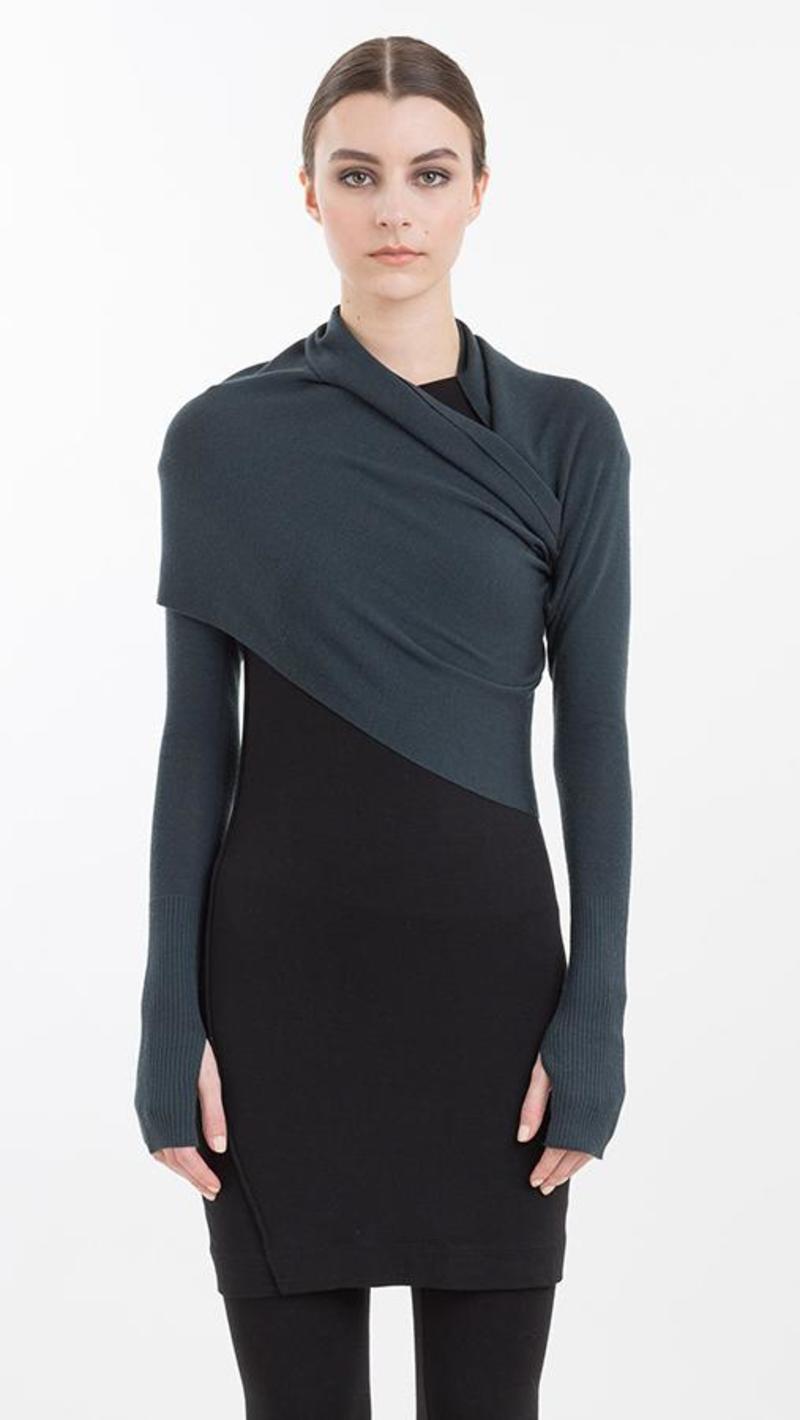 NFP Fine Gauge Sleeve Shrug Pewter Garmentory