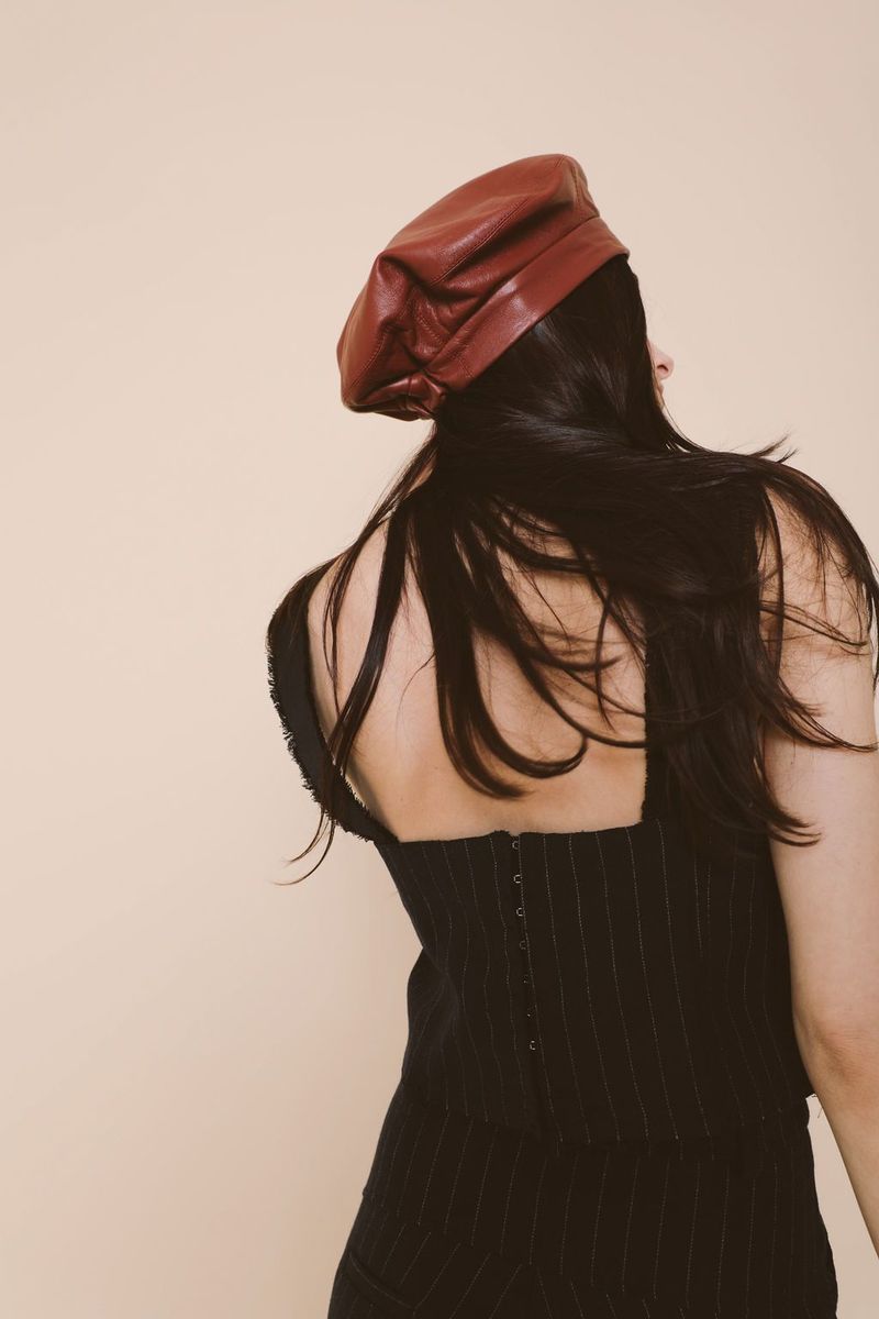 Suzanne Rae Loose Corset Top - Navy