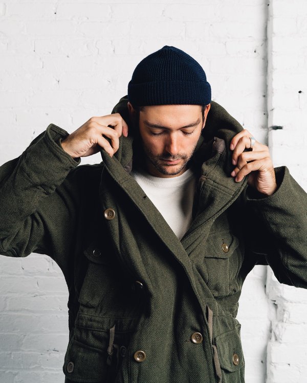 Kapital Vintage Melton Wool Ring Coat - Khaki | Garmentory