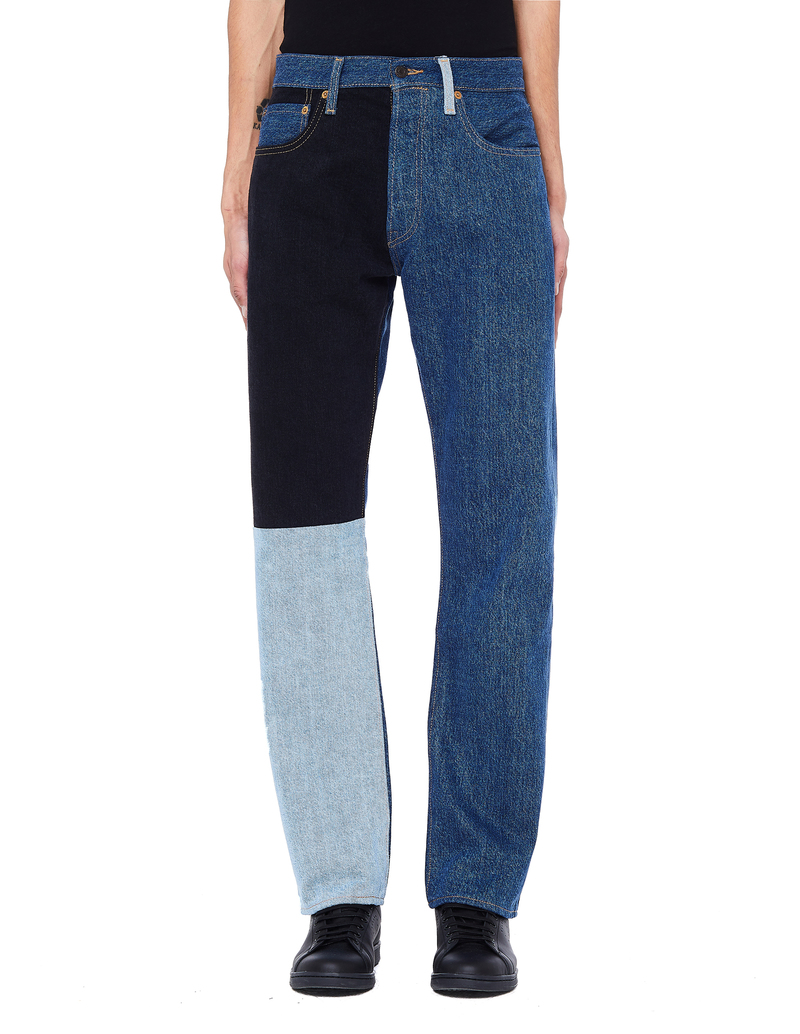Gosha Rubchinskiy Patchwork Jeans - Navy Blue | Garmentory