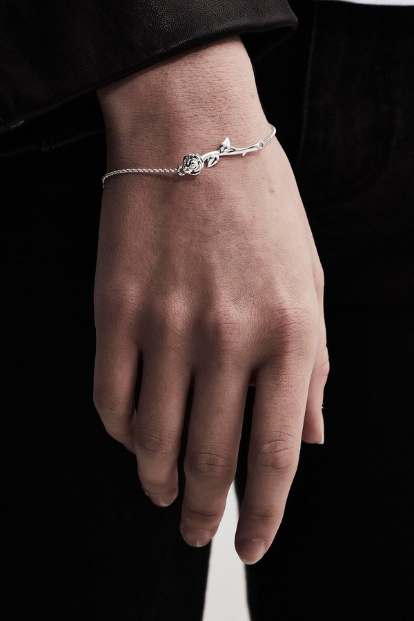 STOLEN GIRLFRIENDS CLUB Rose Bar Bracelet - Silver | Garmentory