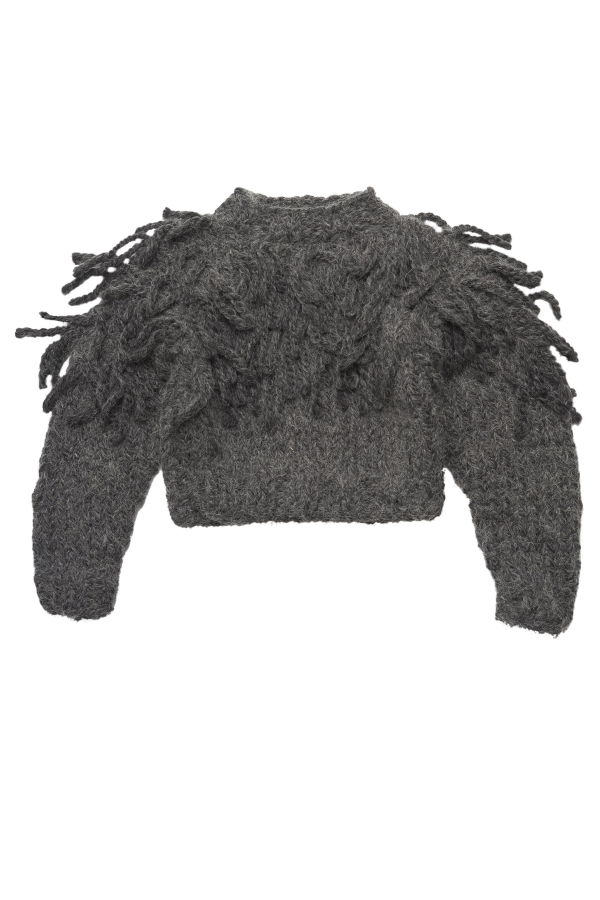 KIDS Manuela Fringe Jumper - Charcoal