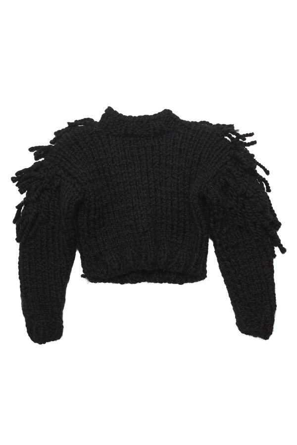 KIDS Manuela Fringe Jumper - BLACK