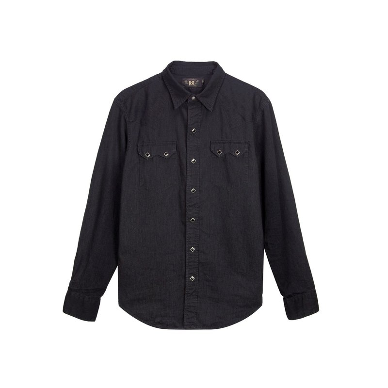 RRL Denim Western Shirt - Black | Garmentory
