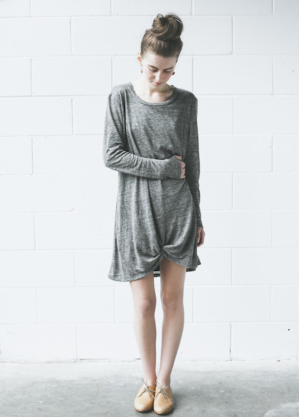 DolanLong Sleeve Knot Dress \ Dim DolanLong Sleeve Knot Dress \ Dim