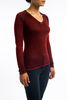 Avant Toi cashmere v neck fitted sweater - RED - Thumbnail 2