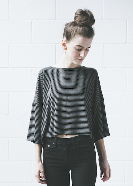 First Rite Box Tee | Dark Grey / Black Stripe First Rite Box Tee | Dark Grey / Black Stripe