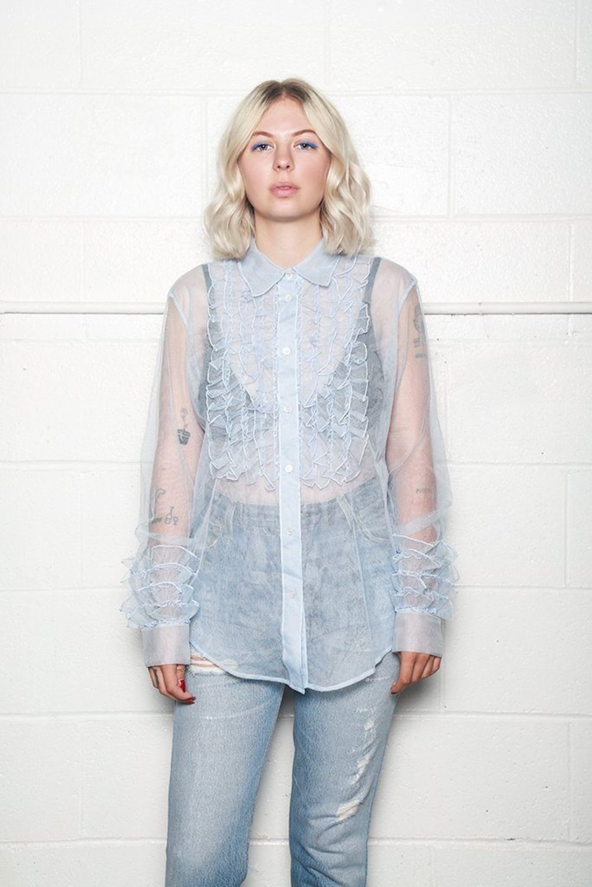 トップス enewd nina asymmetry frill blouse t Imperial Shop Online Asymmetrical top with ruffles Official