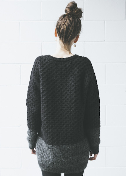 Line Knitwear Bates | Caviar / Charcoal Line Knitwear Bates | Caviar / Charcoal
