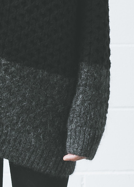 Line Knitwear Bates | Caviar / Charcoal Line Knitwear Bates | Caviar / Charcoal