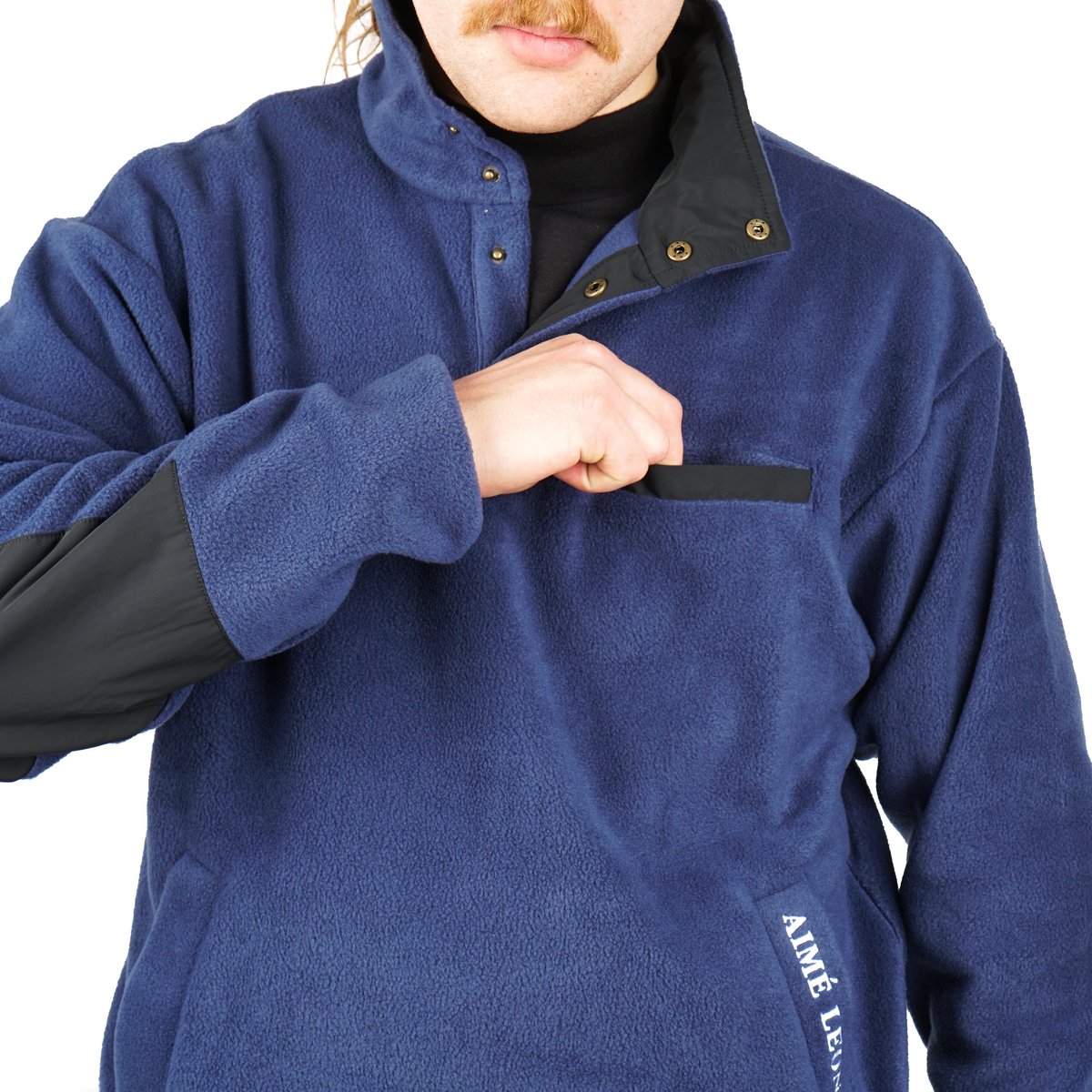 Aimé Leon Dore POLAR FLEECE PULLOVER - NAVY | Garmentory