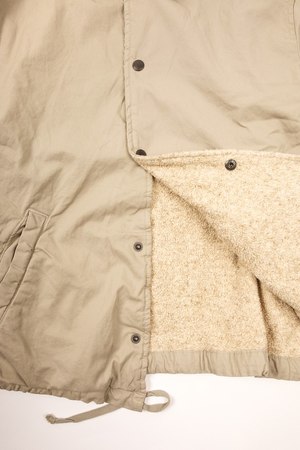 save khaki berber lined warm up jacket