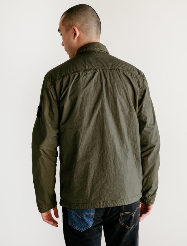 Stone Island Garment Dyed Reps Overcoat - Olive | Garmentory