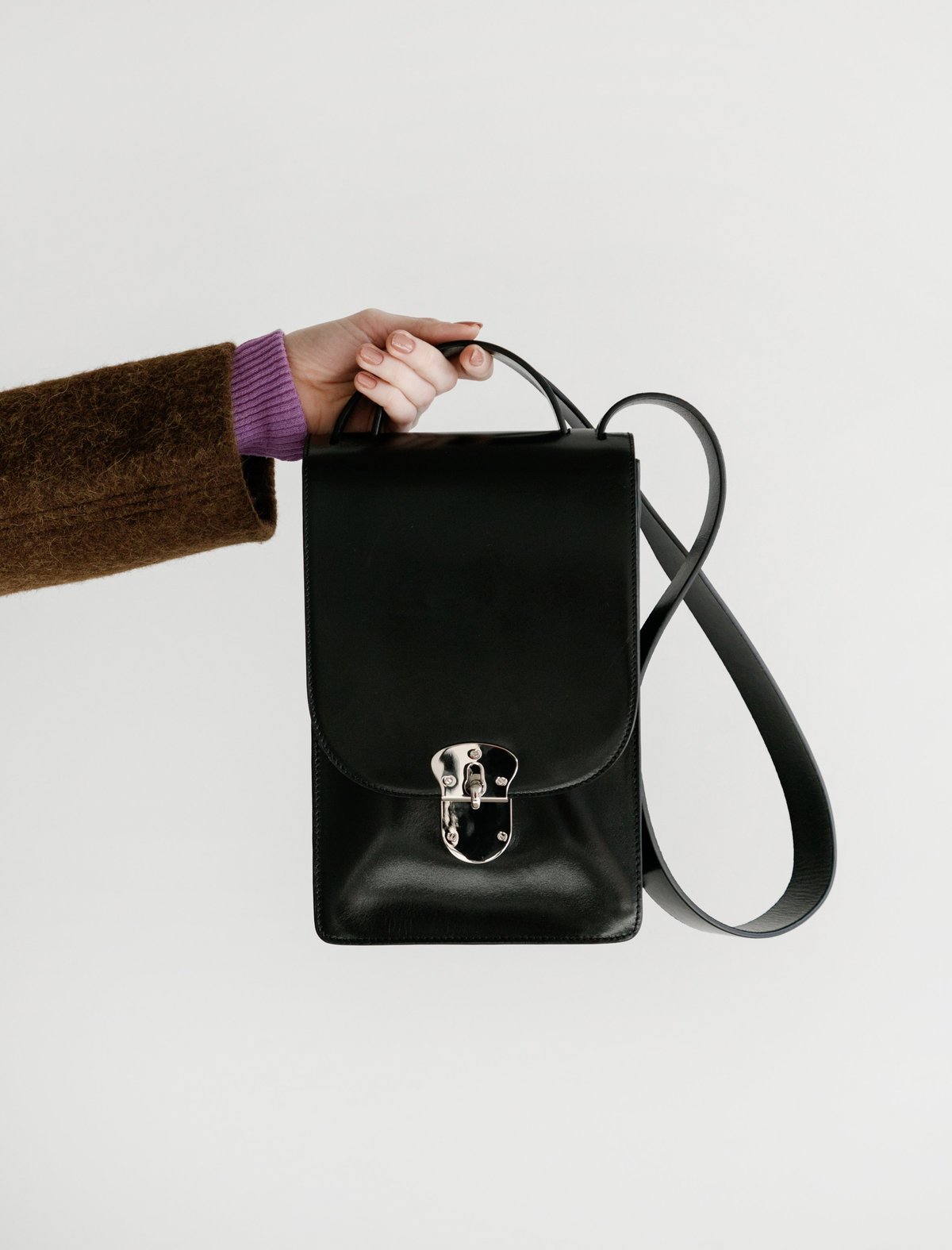 Lemaire Vertical Cartable Bag - Black | Garmentory