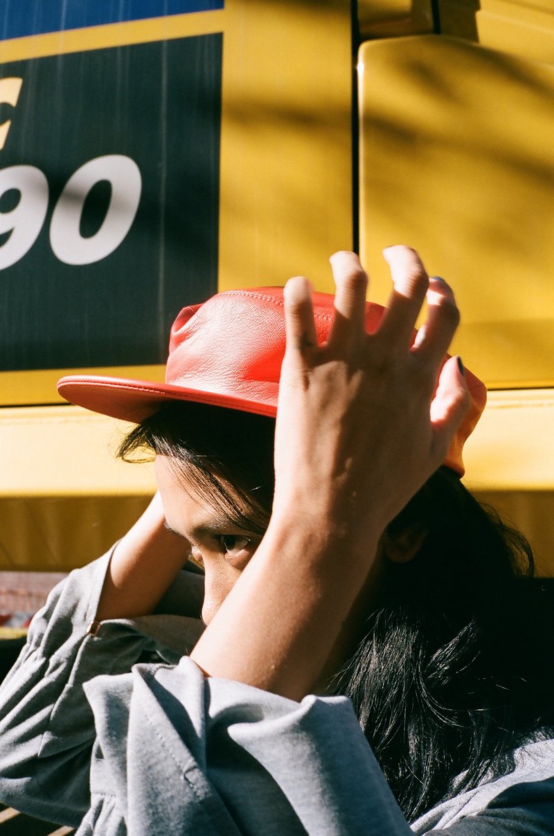 Clyde Lambskin Beret - Satsuma