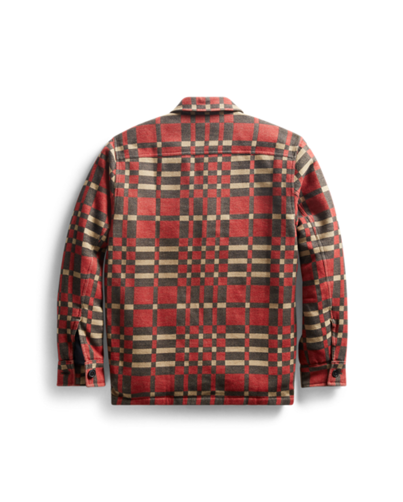RRL Jacquard Overshirt - Red Warm Black | Garmentory