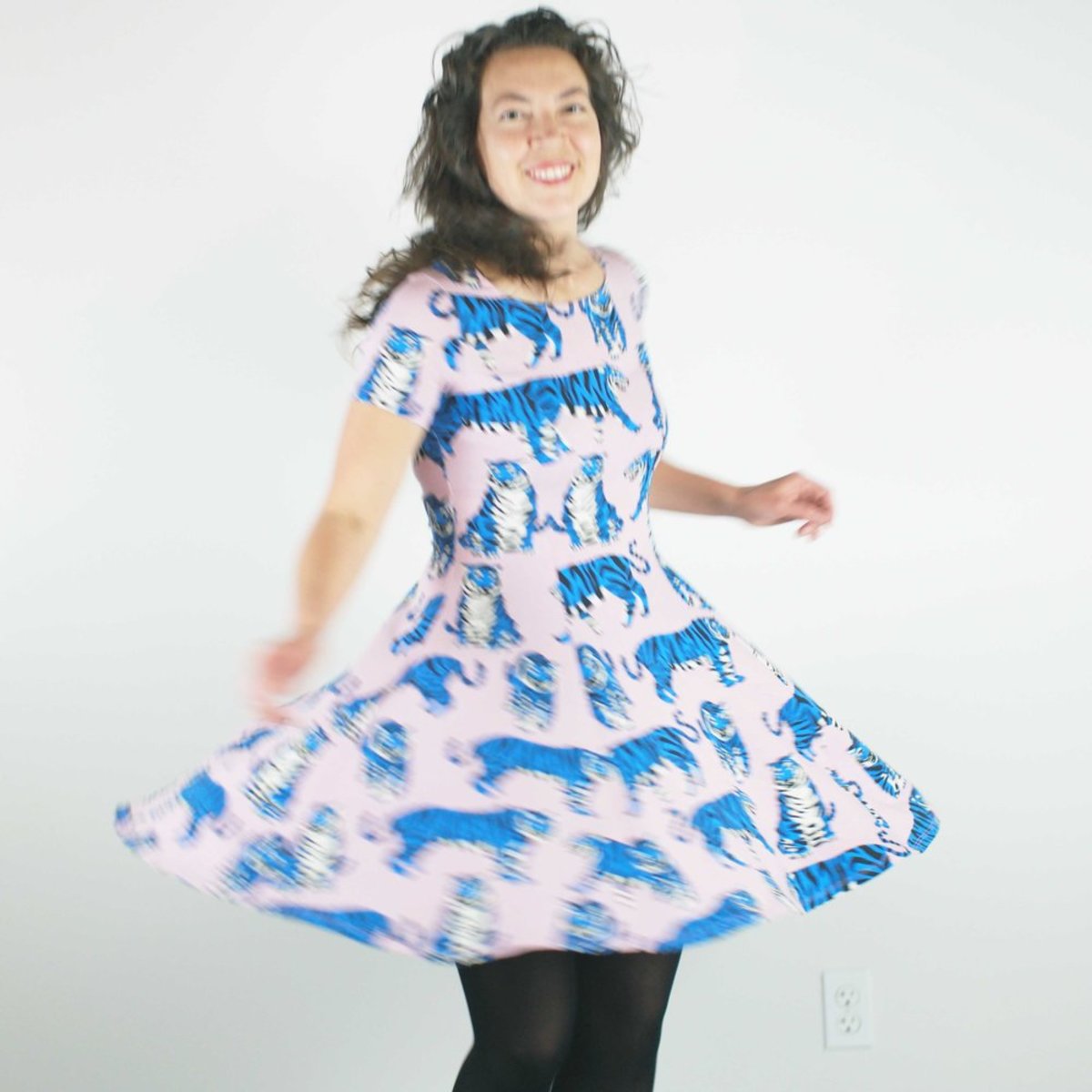 princess polly baby blue dress Nooworks Cha Cha Dress - Blue Tiger Print