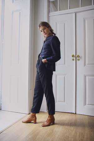 Bird On A Wire Vintage Crepe Tapered Trousers - Black Bird On A Wire Vintage Crepe Tapered Trousers - Black