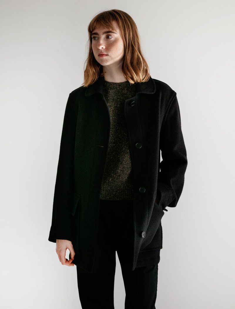 Margaret Howell Worker Military Melton Coat - Midnight | Garmentory