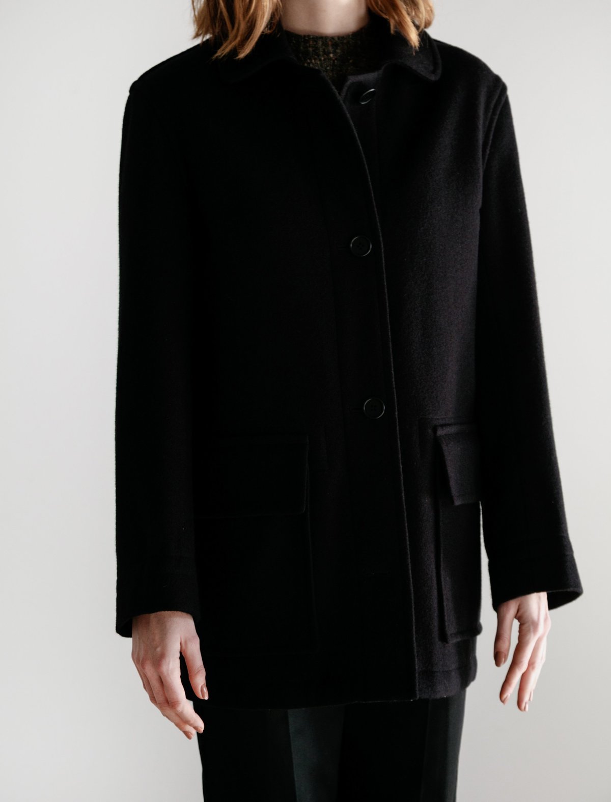 Margaret Howell Worker Military Melton Coat - Midnight | Garmentory