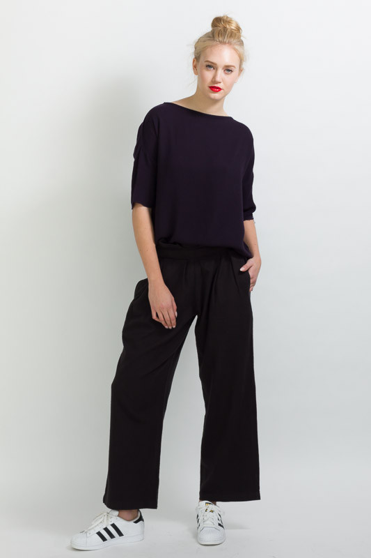 BLACK CRANE PLEATS PANT BLACK CRANE PLEATS PANT
