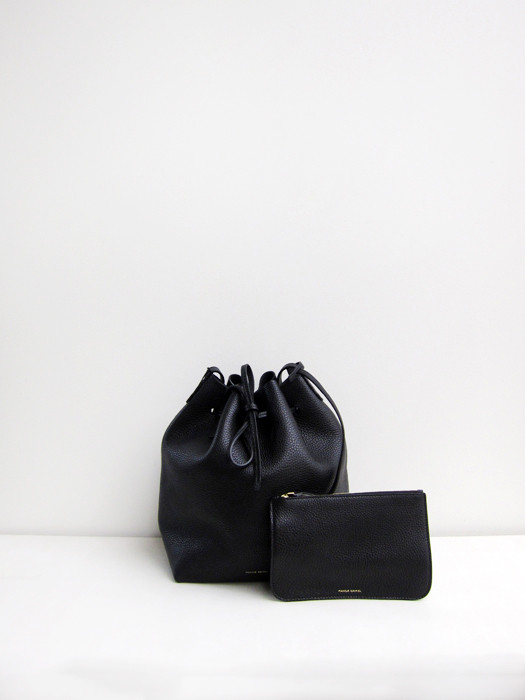 Bucket Bag, Tumbled, Black Bucket Bag, Tumbled, Black