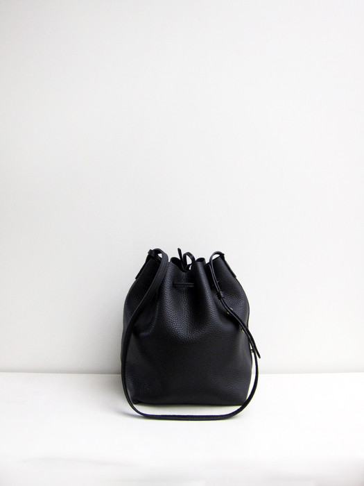 Bucket Bag, Tumbled, Black Bucket Bag, Tumbled, Black
