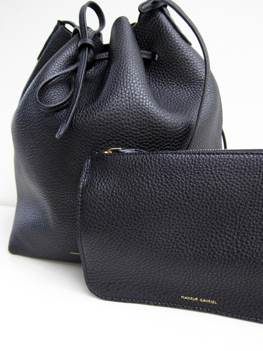 Bucket Bag, Tumbled, Black Bucket Bag, Tumbled, Black