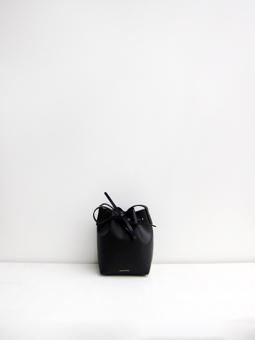Mini Mini Bucket Bag, Black/Gold Mini Mini Bucket Bag, Black/Gold