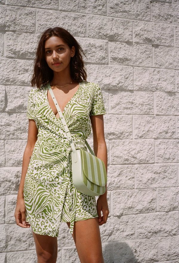 ciao lucia Zia Dress Green Leopard Garmentory