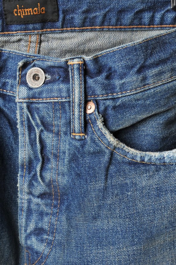 Chimala Medium Repair Narrow Tapered Cut Jean Chimala Medium Repair Narrow Tapered Cut Jean
