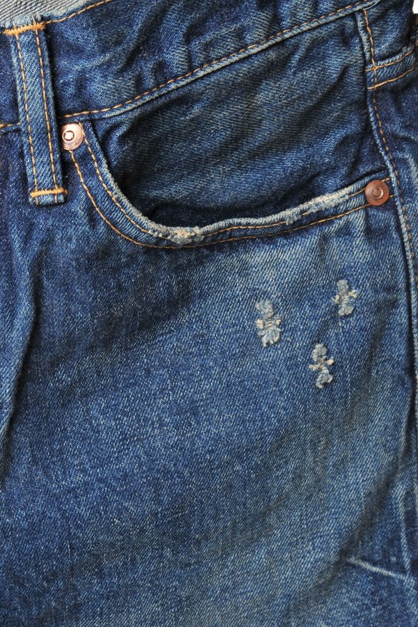Chimala Special Selvedge Used Cut Ankle Jeans - Medium Vintage Chimala Special Selvedge Used Cut Ankle Jeans - Medium Vintage