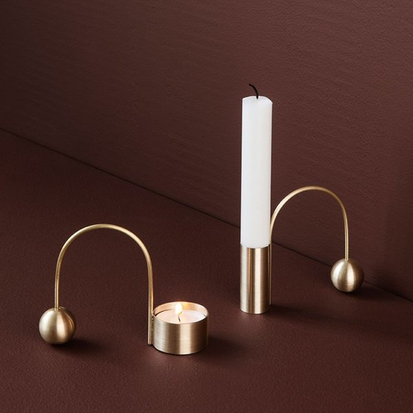Ferm Living Balance Brass Tea Light Holder Ferm Living Balance Brass Tea Light Holder